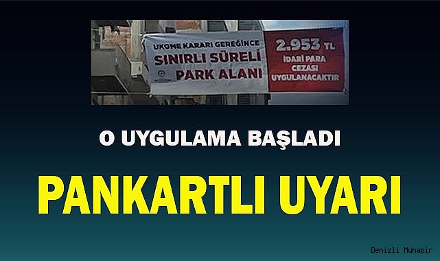 İHLALE PANKARTLI UYARI