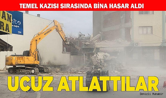 İş makineleriyle desteklenen bina kontrollü olarak yıkıldı