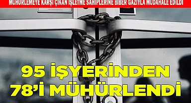 Mühürlemeye karşı çıkan işletme sahiplerine biber gazıyla müdahale edildi