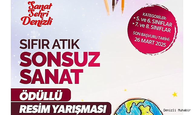 Denizli Büyükşehir Belediyesi'nden Sıfır Atık temalı resim yarışması