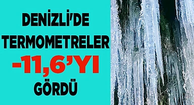 Denizli gece saatlerinde adeta dondu