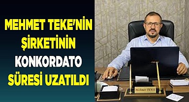 Mehmet Teke'nin şirketinin konkordato süresi uzatıldı