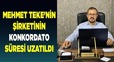 Mehmet Teke'nin şirketinin konkordato süresi uzatıldı