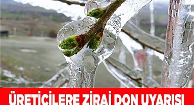 Üreticilere zirai don uyarısı