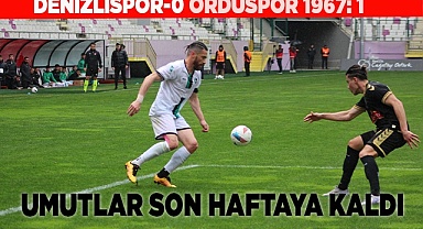 DENİZLİSPOR'DA TÜM UMUTLAR SON HAFTAYA KALDI