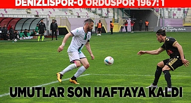 DENİZLİSPOR'DA TÜM UMUTLAR SON HAFTAYA KALDI
