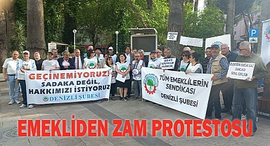 EMEKLİDEN ZAM PROTESTOSU
