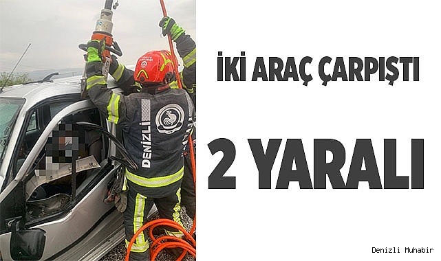 İki araç çarpıştı: 2 yaralı