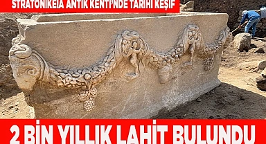 Stratonikeia’da 2.000 Yıllık Girlandlı Lahit Bulundu