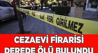 Cezaevi firarisi derede ölü bulundu