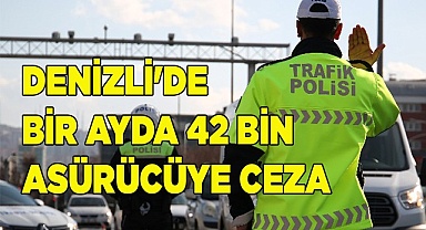 Denizli'de bir ayda 42 bin sürücüye ceza