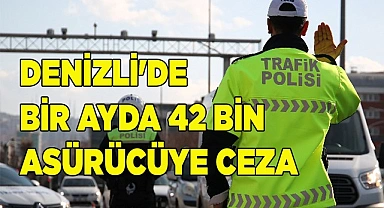 Denizli'de bir ayda 42 bin sürücüye ceza