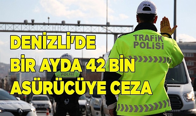 Denizli'de bir ayda 42 bin sürücüye ceza