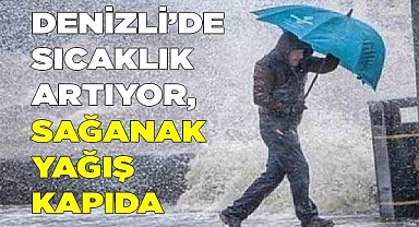 Denizli’de sıcaklık artıyor, sağanak yağış kapıda