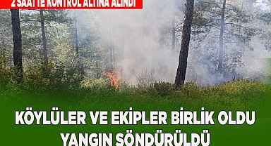 Kale'deki yangın 2 saatte kontrol altına alındı