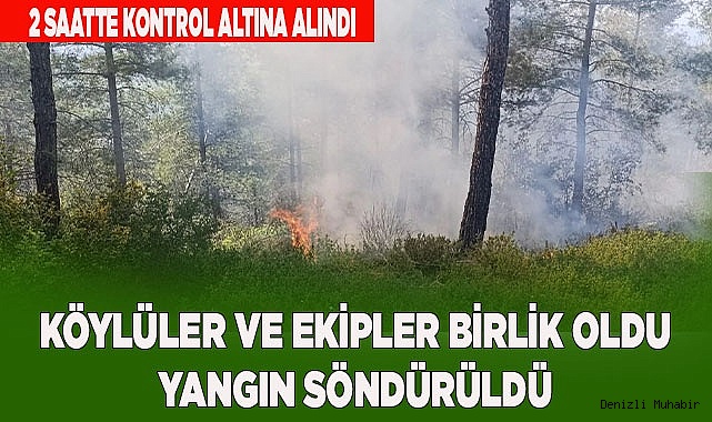 Kale'deki yangın 2 saatte kontrol altına alındı