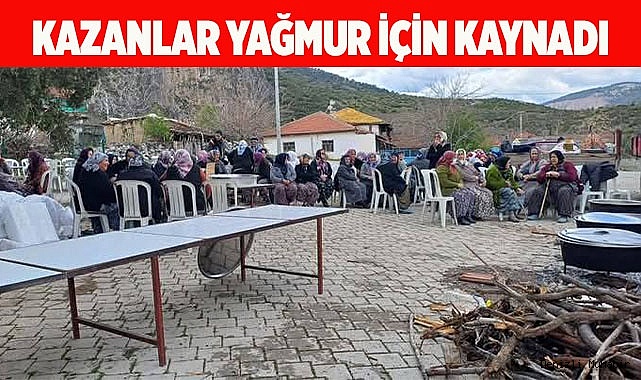 Kurban kesip yağmur için dua ettiler
