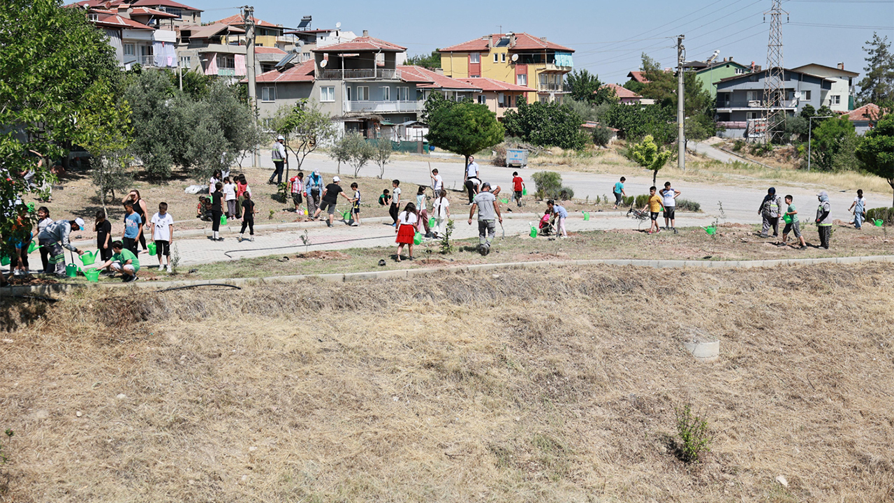 PAMUKKALE BELEDİYESİ’NDEN AKHAN’A SU TASARRUFLU ZEYTİN PARKI