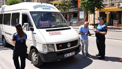 Denizli Büyükşehir’den şehir içi minibüs ve taksi denetimi