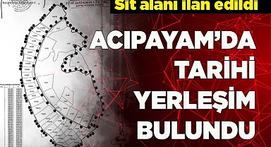 ACIPAYAM’DA TARİHİ YERLEŞİM BULUNDU