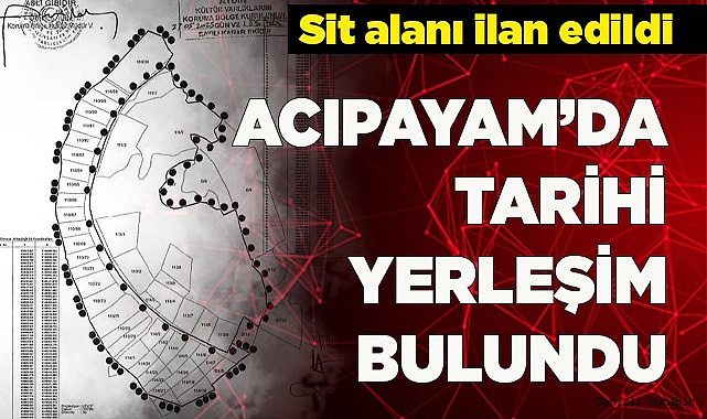 ACIPAYAM’DA TARİHİ YERLEŞİM BULUNDU