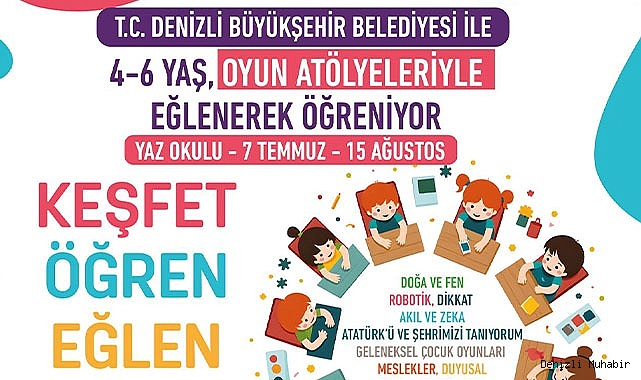 Büyükşehir’den miniklere oyun atölyeleri ile dolu yaz okulu