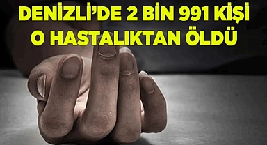 DENİZLİ’DE 2 BİN 991 KİŞİYİ O HASTALIK ÖLDÜRDÜ