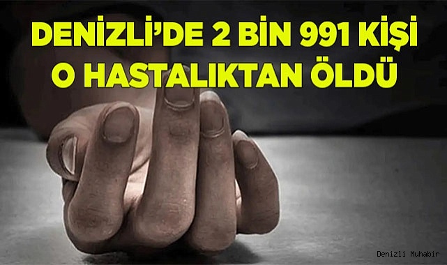 DENİZLİ’DE 2 BİN 991 KİŞİYİ O HASTALIK ÖLDÜRDÜ