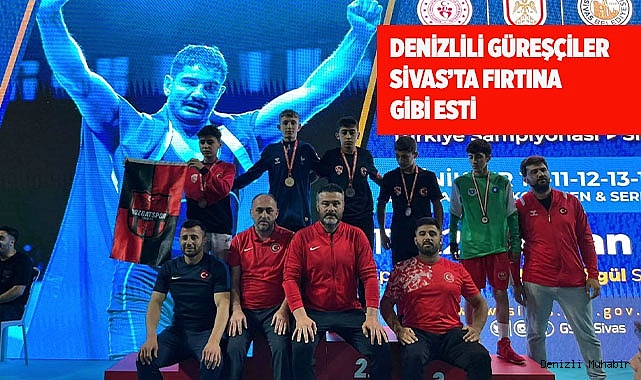 DENİZLİLİ GÜREŞÇİLER SİVAS’TA FIRTINA GİBİ ESTİ