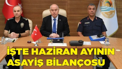 İŞTE HAZİRAN AYININ  ASAYİŞ BİLANÇOSU