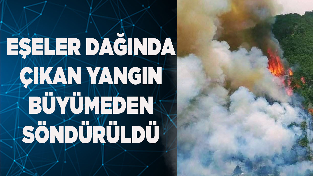 Eşeler Dağında çıkan yangın büyümeden söndürüldü