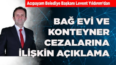 Başkan Yıldırım’dan Bağ Evi ve Konteyner Açıklaması