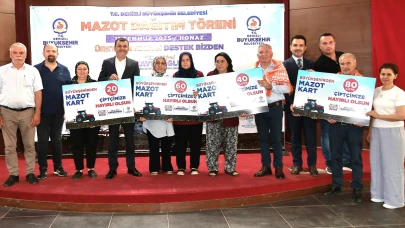 Honaz’da çiftçiye mazot desteği