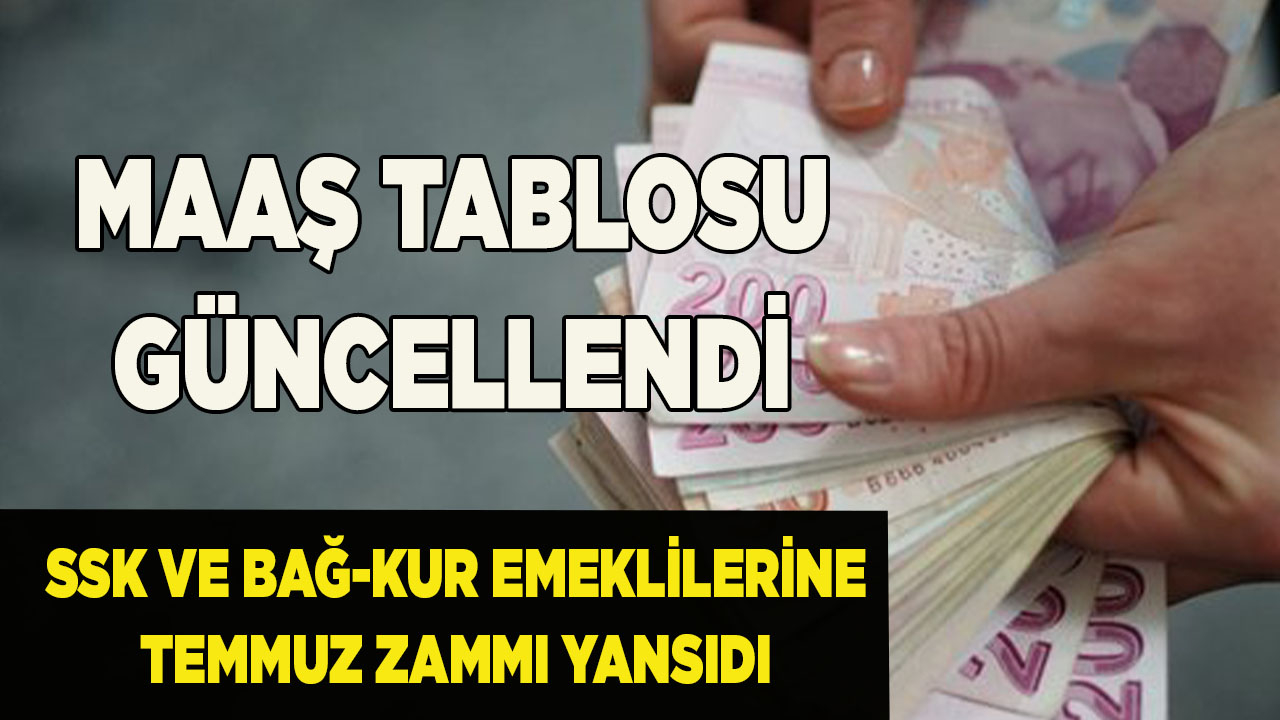 SSK ve Bağ-Kur emeklilerine Temmuz zammı yansıdı
