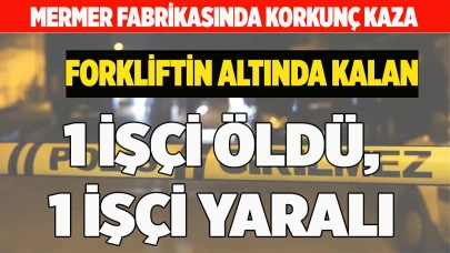 MERMER FABRİKASINDA KAZA