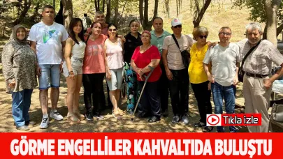 Görme engelliler kahvaltıda buluştu