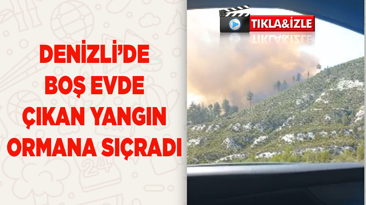 Denizli’de boş evde çıkan yangın ormana sıçradı
