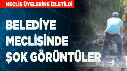 BELEDİYE MECLİSİNDE ŞOK GÖRÜNTÜLER