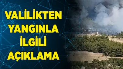 Valilikten yangınla ilgili açıklama