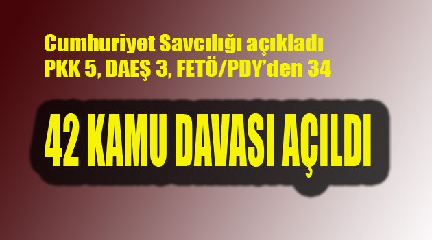 42 TERÖR DAVASI AÇILDI
