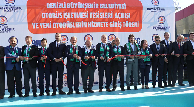 OTOBÜS İŞLETMESİ TESİSLERİNİN AÇILIŞI DA YAPILDI