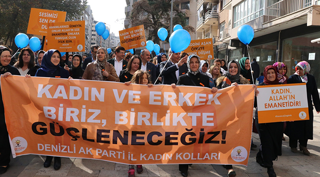 AK KADINLARDAN KADINA ŞİDDETE HAYIR YÜRÜYÜŞÜ