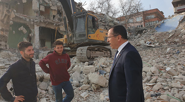 REKTÖR BAĞ, YIKIMI SÜREN PAÜ HASTANESİ’NDE İNCELEME YAPTI