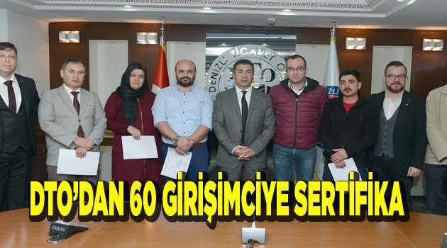 60 GİRİŞİMCİYE SERTİFİKA