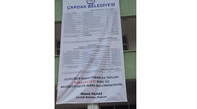 Çardak’da Başkanların Borç Polemiği