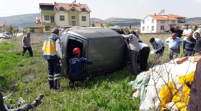 FECİ KAZADA 4 KİŞİ YARALANDI