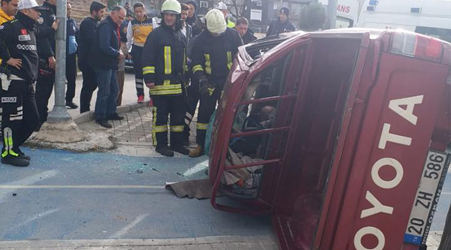 DENİZLİ-ANTALYA YOLUNDA KAZA