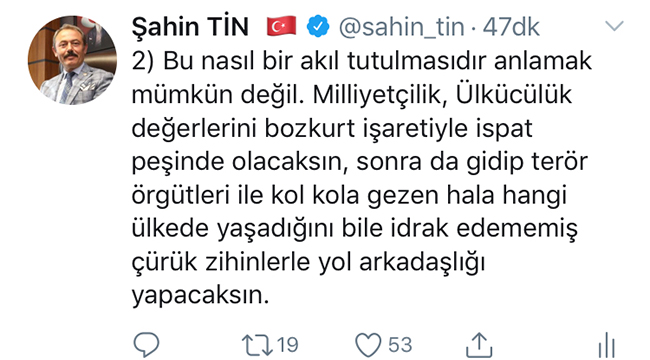 TİN’DEN, TEMELLİ’NİN “KÜRDİSTAN” ÇIKIŞINA SERT TEPKİ