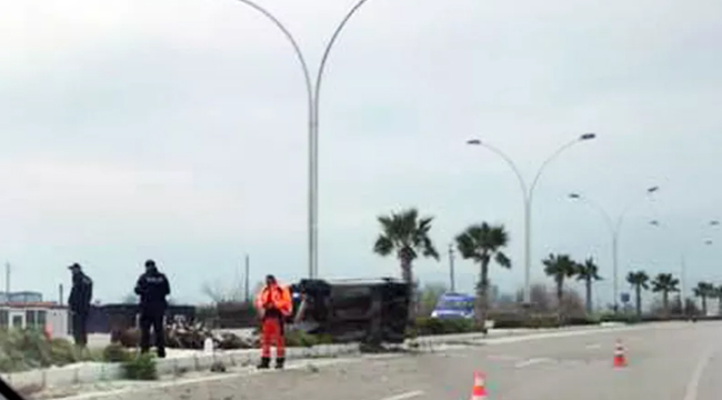 IRLIGANLI YOLU'NDAKİ KAZA UCUZ ATLATILDI