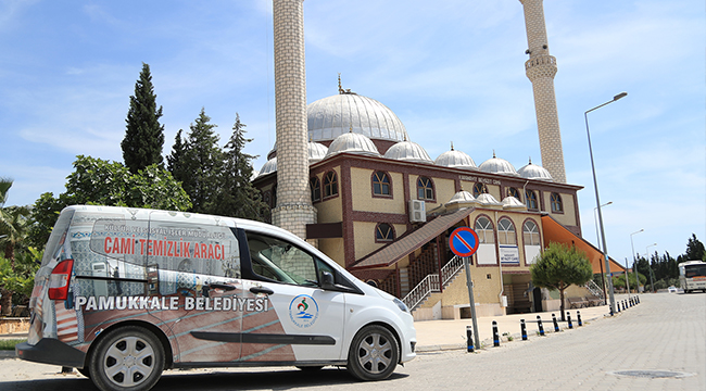 Pamukkale’de Camiler Bayrama Hazır